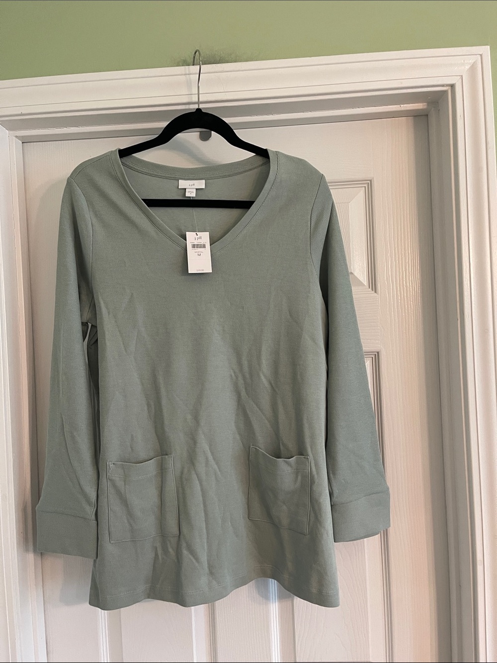 J.Jill Patch Pocket Textured Knit Tunic-Sz Medium-new